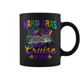 Mardi Gras Carnival Cruise 2024 Cruising Mask Ship Party Coffee Mug - Monsterry DE