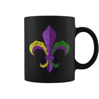 Mardi Gras Costume Clothing Vintage Fleur De Lis Coffee Mug - Monsterry DE