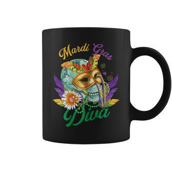 Mardi Gras Diva New Orleans Carnival Festival Coffee Mug - Monsterry CA