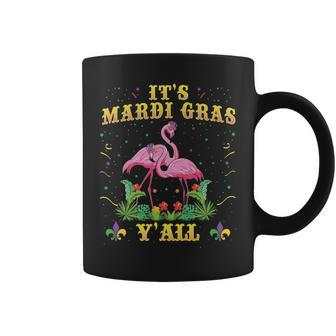 Mardi Gras Flamingo Its Mardi Gras Yall Coffee Mug | Mazezy