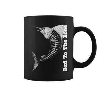 Marlin Bad To The Bone Marlin Fish Skeleton Coffee Mug - Monsterry