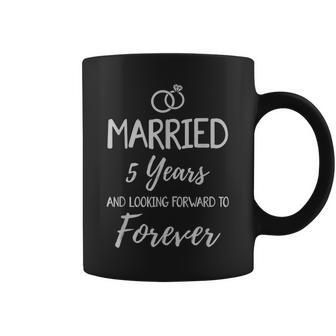 Married 5 Years Ago 5Th Wedding Anniversary For Couple Coffee Mug - Monsterry