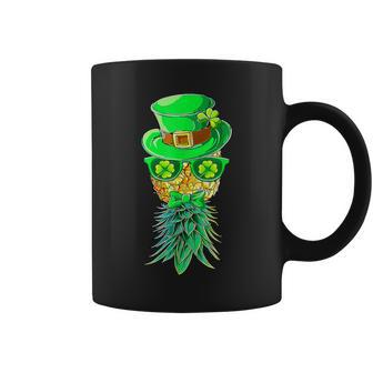 Mask Swinger Upside Down Pineapple St Patrick's Day Coffee Mug - Monsterry DE