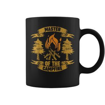Master Of The Campfire Dad Camping Father's Day Coffee Mug - Monsterry