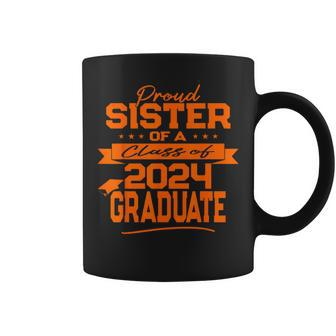 Matching Family Orange Proud Sister Class Of 2024 Graduate Coffee Mug - Seseable