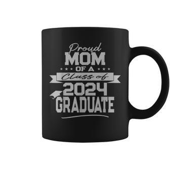 Matching Family Silver Proud Mom Class Of 2024 Graduate Coffee Mug - Seseable