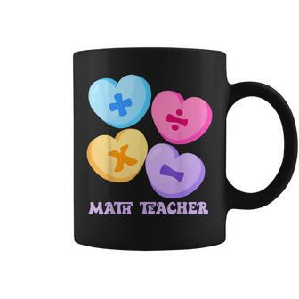 Math Hearts Candy Happy Valentines Day Math Teacher Coffee Mug | Mazezy