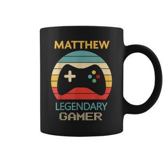 Matthew Name Personalised Legendary Gamer Coffee Mug - Seseable