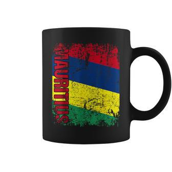 Mauritius Flag Vintage Distressed Mauritius Coffee Mug - Monsterry