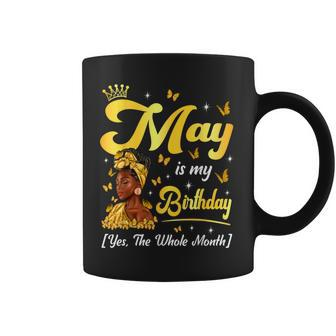 May Is My Birthday African American Woman Birthday Queen Coffee Mug - Thegiftio UK