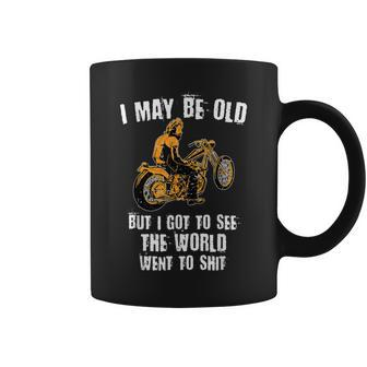 I May Be Old But Got To See The World Vintage Old Man Coffee Mug - Monsterry UK