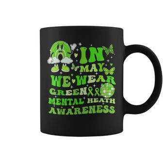 In May We Wear Green Mental Health Awareness Disco Ball Coffee Mug - Monsterry
