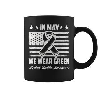 In May We Wear Green Mental Health Awareness Month Women Coffee Mug - Seseable