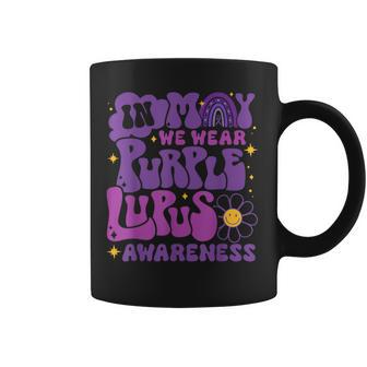 In May We Wear The Purple Lupus Awareness Warrior Ribbon Coffee Mug - Monsterry CA