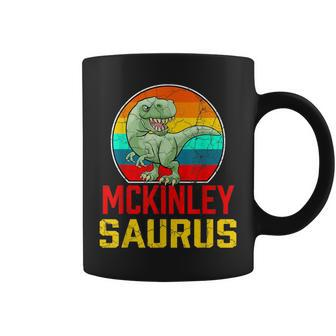 Mckinley Saurus Family Reunion Last Name Team Custom Coffee Mug - Seseable