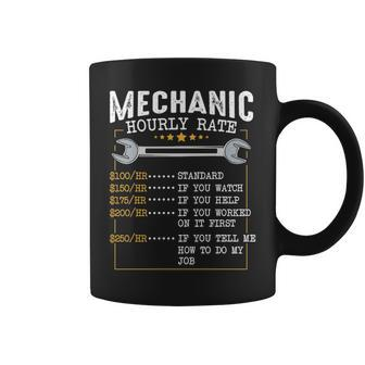 Mechanic Hourly Rate Labor Rates Co Workers Car Lover Coffee Mug | Mazezy CA