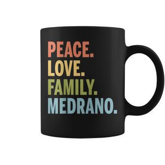 Medrano Last Name Peace Love Family Matching Coffee Mug - Seseable