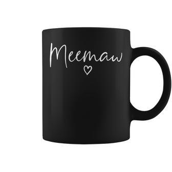 Meemaw For Grandma Heart Mother's Day Meemaw Coffee Mug | Mazezy DE