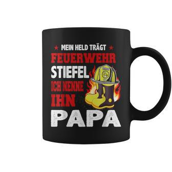 Mein Held Feuerwehrmann Papa Tassen, Feuerwehr Motiv Tee - Seseable