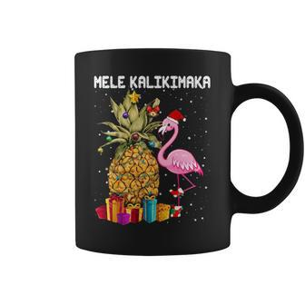 Mele Kalikimaka Pineapple Flamingo Sweat Coffee Mug | Mazezy