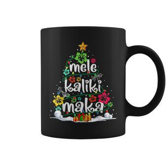Mele Kalikimaka Tropical Christmas Hawaiian Santa Xmas Tree Coffee Mug | Mazezy UK