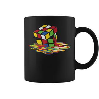 Melting Cube Puzzle Amusant Rétro Rubik Nerd Geek Gamer Tasse - Cadeauxyz