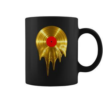 Melting Vinyl Record Gold Coffee Mug - Monsterry AU