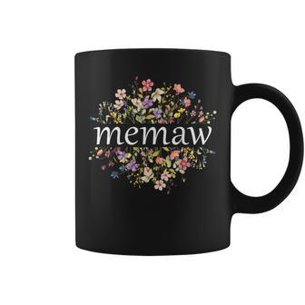 Memaw For Mom Wildflower Floral Women's Coffee Mug - Seseable