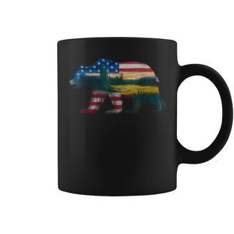 Memorial Day 4Th Of July Flag Usa Bear Fathers Day Coffee Mug - Seseable