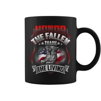 Memorial Day Honor The Fallen Thank The Living Veteran Coffee Mug - Monsterry