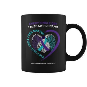 In Memory Of My Loving Husband Suicide Prevention Awareness Coffee Mug - Monsterry AU