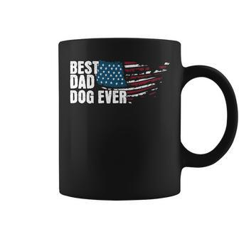 Men's Best Dad Dog Ever Us Flag Daddy Dad Fathers Day Coffee Mug - Thegiftio UK