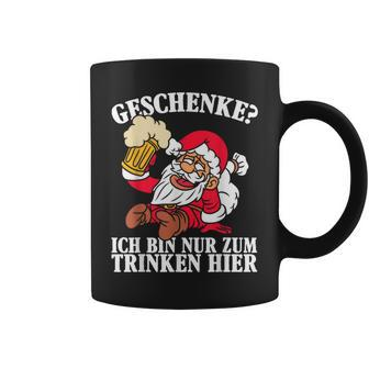 Men's Ich Bin Nur Zum Trinken Hier Christmas Black Tassen - Seseable