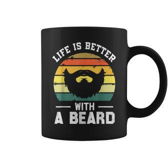 Men's Life Is Better With A Beard For Dad Man Coffee Mug - Monsterry UK