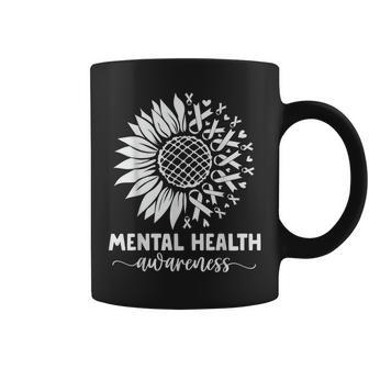 Mental Health Awareness Green Sunflower Mental Health Coffee Mug | Mazezy UK
