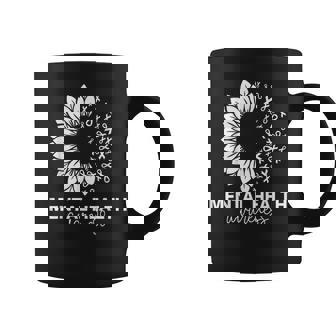 Mental Health Awareness Green Sunflower Mental Health Coffee Mug - Seseable