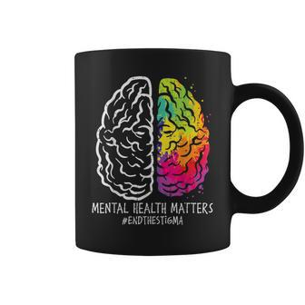 Mental Health Brain End Stigma Aware Psychiatrist Women Coffee Mug - Monsterry DE