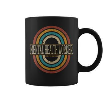 Mental Health Worker Vintage Retro Coffee Mug - Monsterry AU