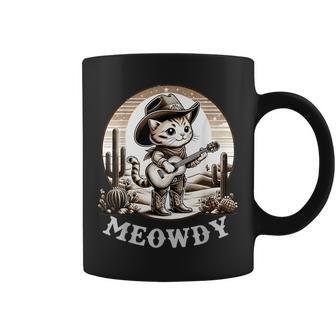 Meowdy Cat Cowboy Hat Country Lover Coffee Mug - Seseable
