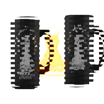 Meowmmm Cat Meditation In Lotus Pose Cute Yoga Cat Coffee Mug - Seseable