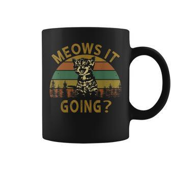 Meows It Going Retro Vintage For Cute Cats Coffee Mug - Monsterry UK