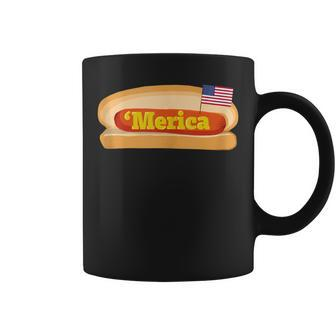 'Merica Hot Dog Flag Patriotic American Flag Hot Dog Coffee Mug - Monsterry UK