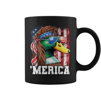 Merica Usa American Flag Patriotic 4Th Of July Duck Hunting Coffee Mug - Monsterry AU