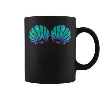 Mermaid Sea Shell Bra Costume Coffee Mug - Seseable
