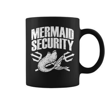 Mermaid Security Matching Family Birthday Pool Party Mer-Dad Coffee Mug - Monsterry