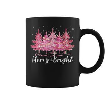 Merry And Bright Pink Christmas Tree Xmas Holiday Costume Coffee Mug - Thegiftio UK