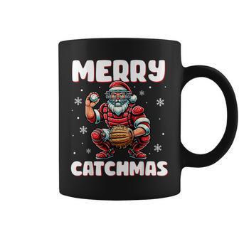 Merry Catchmas Santa Claus Baseball Catcher Xmas Christmas Coffee Mug - Thegiftio UK