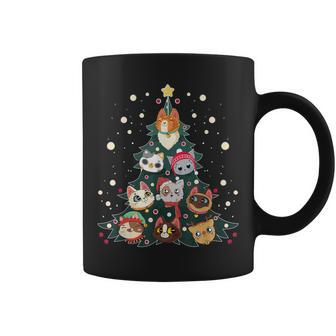 Merry Catmas Christmas Tree Cats Xmas Meow Christmas Coffee Mug | Mazezy