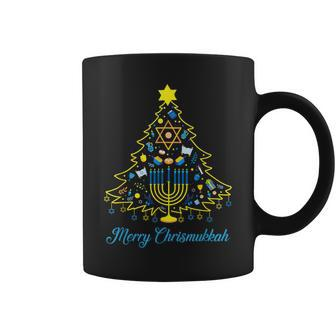 Merry Chrismukkah Christmas Tree Menorah Hanukkah Jewish Coffee Mug - Monsterry