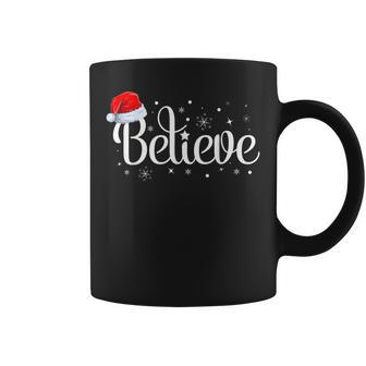 Merry Christmas Believe In Santa Claus Family Pajamas Coffee Mug - Thegiftio UK